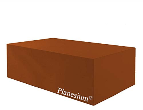 Planesium Premium Schutzhülle Gartenmöbel Abdeckung/Gartentisch Hülle Haube Abdeckplane wasserdicht atmungsaktiv reißfest Garnitur Lounge 575g/lfm 170cm x 100cm x 75cm Orange