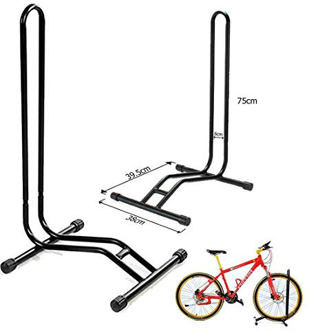 Negro Soporte Biciletas Piso Deporte Ciclismo Bicicleta Individual Piso Aparcamiento Repisa Almacenamiento Garaje Soporte para Sostener