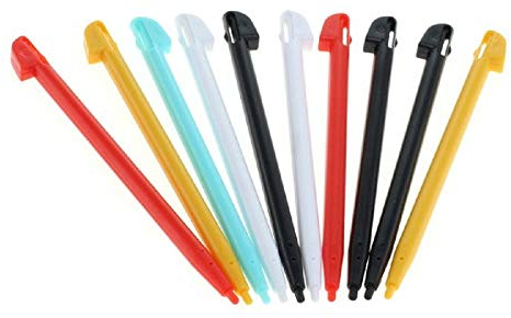 subtel 10x Set Touchpen: Kapazitiver Ersatzstift für Nintendo Wii U Gamepad Stift Halterung + Bildschirm, Touch Display Eingabestift, Stylus Pen für Touchscreen - Touchstift Bedienstift