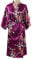 Robe de chambre kimono ample en satin pour femme Taille 36-52, violet, 14-16