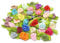 Multicoloured 15mm Mini Rose Satin Ribbon Rose Buds Craft Decorative Craft Flowers (100)