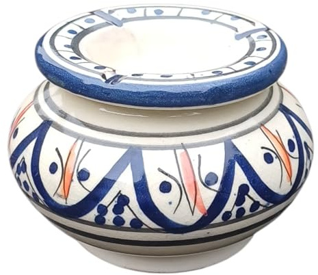 Moroccan Ashtray Ceramic, Diameter 8cm