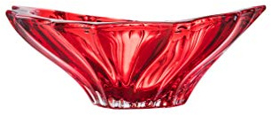 Aurum Crystal AU52050, 13 Crystal Fruit Bowl, Plantica Red Glass Candy Vase