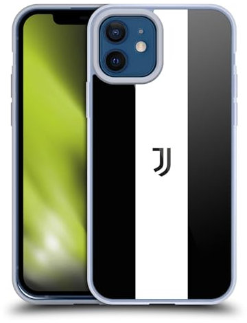 Head Case Designs Offizielle Juventus Football Club Breite Weisse Streifen Lifestyle 2 Soft Gel Handyhülle Hülle kompatibel mit Apple iPhone 12 / iPhone 12 Pro