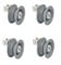 Aspares Dishwasher Upper Top Basket Wheel for Bosch Neff Siemens (Set of 4 Pieces)