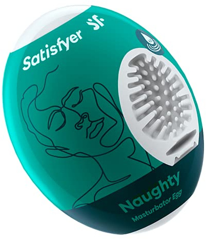 Satisfyer Masturbator Egg, Struktur Riffle, hydro-aktives TPE, kein Gleitgel nötig, zum einmaligen Gebrauch, Stil:Naughty