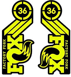 Adesivi compatibili con forcella bici Fox factory 36 2015 27,5