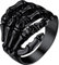 FaithHeart Schwarz Schädel Totenkopf Finger Ring Damen Herren skelett knochen Fingerring Retro Stil Totenkopf Finger Ring für Freunden Ehemann