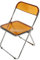 THINFAR Transparenter Klappstuhl für Bankett, Konferenz, Party, starker Rahmen, Metall, Acryl (gelb)