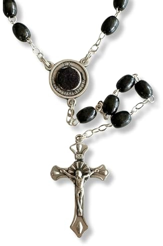 Catholically San Padre Pio Rosenkranz gesegnet von Papst Benedikt 2. Klasse Relikt St. Vater Pio, Holz, Kein Edelstein