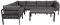 Venture Home Copacabana-Mesa de sofá-Negro/Cristal Tabla, 120x70