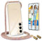 UYMO Handykette Hülle mit Band kompatibel mit Samsung Galaxy S23 5G 6.1 - | Necklace Transparent Handyhülle Case mit Schnur Abnehmbar |,Stoßfeste Schutzhülle zum Umhängen Kordel, Regenbogen