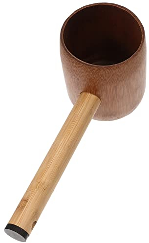 RAZZUM Cucharón de Agua japonés Cucharón de Madera Estilo japonés Hishaku Bailer Cuchara de Agua Cocina Cuchara de Agua for el jardín del hogar Ceremonia del té Sauna Taza de Porcelana
