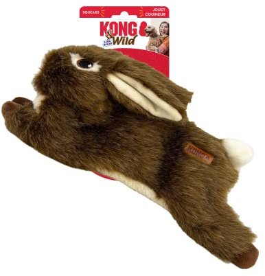 Kong Wild Low Stuff Creatures mit minimaler Füllung für Hunde (Kaninchen)