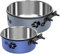 2 Pack Kennel Water Bowl, Stainless Steel Dog Crate No Spill, Hanging Bowls Attached to Cage, Metal Pet Food Feeder Dish for Medium Large Dogs, Blue Gray