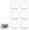 Gunwon 6pcs Square Clear Plastic Storage Containers Box with lids,Mini Clear Plastic Box for Items Pills Jewerlry Findings Tiny Bead,Hardware and Other Small Items Accessories(5.5x5.5cmx2cm)