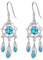 Traumfänger Ohrringe Damen 925er Sterling Silber Türkisfarbener Dream Catcher Earrings Traumfänger Schmuck Geschenke Frauen Mädchen