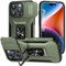 JSENMlN Custodia iPhone 15 Pro,Antiscivolo Antiurto Cover Scorrevole Protezione Fotocamera Custodia per iPhone 15 Pro 6.1 (Verde)