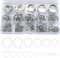 408 Piezas Anillos de Retención Externos, Anillo de Presión Circlips C-Clips Anillos de Seguridad, E-Clips Externo y Interno de Acero Inox para Fijar Rodamientos Engranajes Poleas (18 Tamaños)