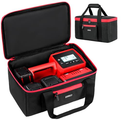 Air Compressor Carrying Bag Compatible with Milwaukee M18 Inflator 2848-20, Air Pump Protective Case Compatible for Milwaukee Tools Accessories and Battery Pack 18V 3.0 to 9.0 Ah (Case Only)