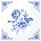 20 Servietten Blumen, Garten & Natur Rose in blau als Tischdeko. Papierservietten mit Motiv. Auch für Decoupage und Serviettentechnik 33x33cm