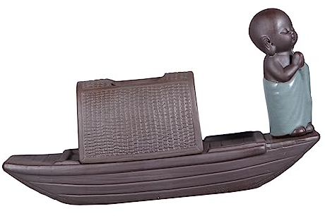 FUNOMOCYA Maceta Cerámica Zen para Hidroponía Jarrón Decorativo De Escritorio Diseño Elegante Adorno De Estilo Oriental para Plantas Casa o Oficina