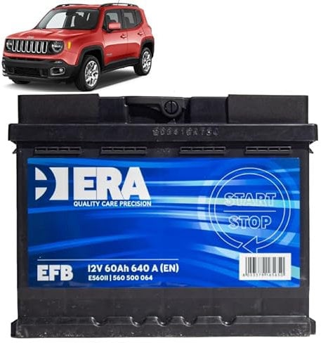 Generico Batteria 60Ah EFB per Jeep Renegade 1.3 T-GDI PHEV benzina 2014+