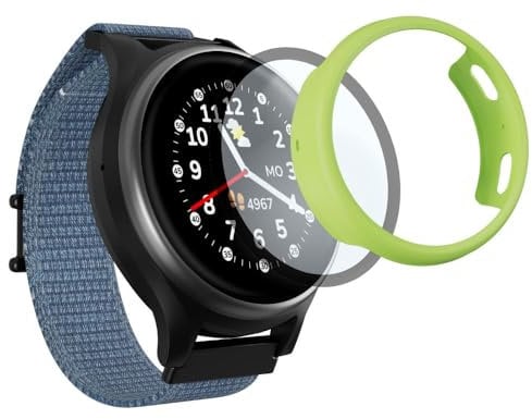 ANIO Protector Case 6 Kinderuhr, Displayschutz vor Kratzern, Stößen & Beschädigungen, Schutzhülle & Schutzfolie, Kinderleichte Montage, Volle Touchscreen-Funktionalität, Lemon Neon