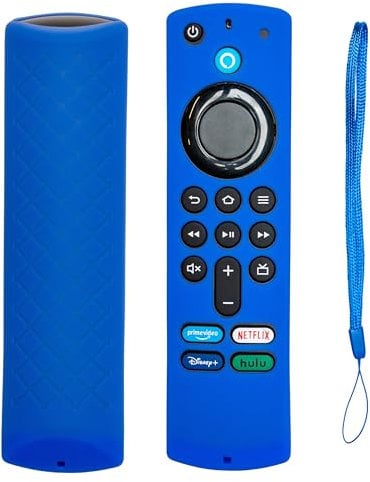 Inbrackets Remote Control Case Silicone Remote Cover Skin For Amazon Fire TV Stick 3rd Gen (Blue)