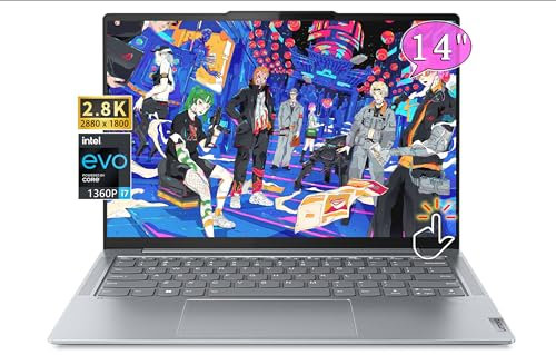 Lenovo IdeaPad Ultraslim 7i, laptop touchscreen da 14, piattaforma Intel Evo 12-Core i7-1360P - 2.8K (2880 x 1800), Wi-Fi 6E, retroilluminato, Thunderbolt, Windows 11 W/HDMI (16 GB di RAM | SSD PCIe
