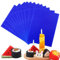 Bolosa 12 Bienenwachsplatten, Wachsplatten für Kerzen, Taufkerze Selber machen set, Wachsplatten zum Kerzen Verzieren, Kerzen Bemalen Set Blau, für Erwachsene und Kinder(20x15cm)