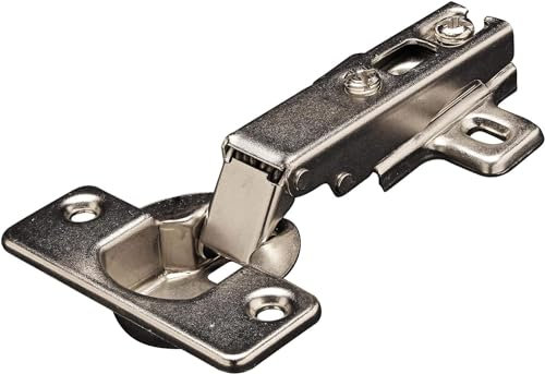 AERREGI KIT DI 10 CERNIERE MADE IN ITALY PER MOBILI CON ANTE IN LEGNO ACCIAIO NICHELATO | COMPLETE DI VITI DI FISSAGGIO (Battuta esterna)