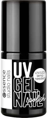 essence studio nails UV GEL NAIL polish, Nr. 01, Weiss, langanhaltend, farbintensiv, vegan, ohne Mikroplastikpartikel, ohne Parfüm, ohne Parabene, 1er Pack (5ml)