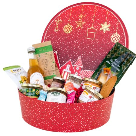 COLIS GOURMANDS - Panier Garni Foie Gras - Coffret Gourmand à Offrir - Produits Français - Idéal pour Cadeau Fête de Noël