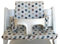 LUCCA kids Cojín para trona Tripp Trapp Stokke - tela plastificada para fácil limpieza - puntos azul beige