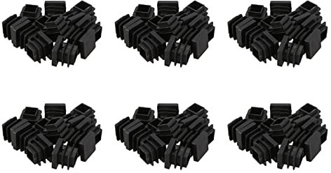 PAMENET 72 Stück 15 mm x 15 mm Kunststoff quadratische Kappen Rohreinsätze, Endstanzen