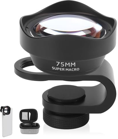 Mobile Phone Macro Lens, 75mm Camera Macro Lens External Aspherical Macro Lens for, Ore, Jewelry and Other Micro World