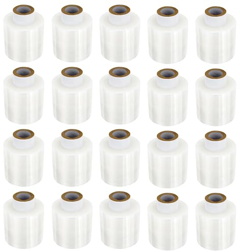 SCHMIDT security tools Stretchfolie mini - 20 Rollen je 300m - 100mm - 20my - Transparent - Dehnfolie - Packfolie - Wickelfolie - Palettenfolie - Verpackungsfolie - Packklebeband