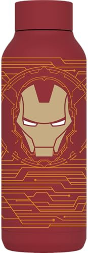 QUOKKA SOLID X DISNEY | BOTELLA TÉRMICA DE ACERO INOXIDABLE DOBLE PARED | IRON MAN