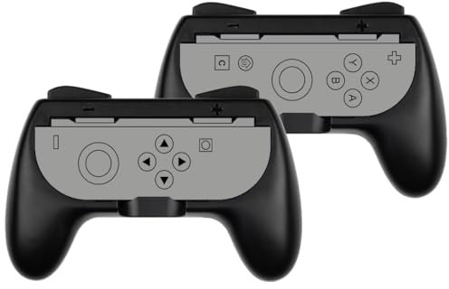 Konix Coppia di supporti per Joy-Con Nintendo Switch 2 - Forma di controller classico - Nero