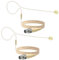 2 Pack Single Earset Headset Microphone 4 Pin Mini XLR TA4F Plug Head Hanging Condenser Mic Compatible with Shure Headset Microphone