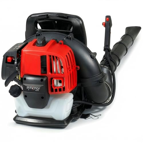 Soplador de Hojas Gasolina 43cc de Mochila – soplador de Aire Potente con Motor 2 Tiempos 1,6cv y Arranque fácil – Ideal para Jardines, ergonómico y Limpieza de caudal.