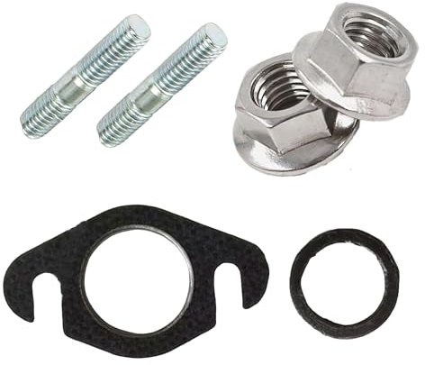 Auspuffdichtung,Auspuff Stehbolzen,Krümmer Dichtung Set,50ccm 2T Roller Einzylinder Auspuff 25mm 2 offene Löcher Achsabstand 48mm,für Yamaha Aerox Mach-G Jog-R Bw’s Nitro,für 50ccm Roller