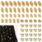 KOLZEMV 90 Stück Dreadlocks Schmuck Haarspiralen Clips, Verstellbar Metall Cuffs Haar Flecht Ringe, Perlen Haarschmuck Braids Haar Dreadlocks Zubehör Für Frauen Männer Zöpfe Dekoration（Gold）