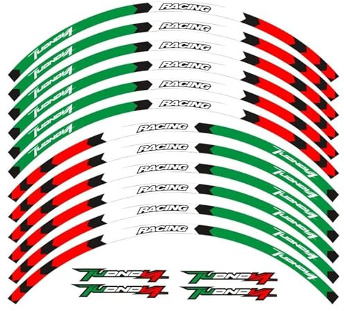 YOUZKA Felgenband Motorrad Rad Aufkleber Reflektierende Felge Motorrad Wasserdicht Aufkleber Für Aprilia Für Tuono V4 1100 RR V4 1100(Color3)