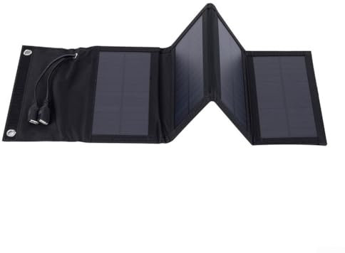 Chargeur de panneau solaire double 7 W, sortie USB 5 V, alimentation pliable pour téléphones en plein air, camping, randonnée, activités