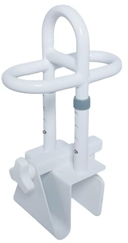 NEWFUN Barres d'accès à la Baignoire, Réglable en hauteur de 41 à 50 CM, Capacité de charge 137 kg, Support de Baignoire Blanc, Adapté aux Personnes âgées.