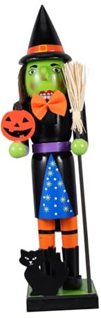 Warmhm Holz Nussknacker Figur Für Halloween Dekoration Traditioneller Kürbis Nussknacker Als Partygeschenk Handbemalt Und Einzigartig Für Sammlungen