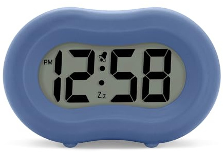 Acctim Vierra Digital Alarm Clock Smartlite® Superbrite® Crescendo Alarm Silicone Case (Blue)