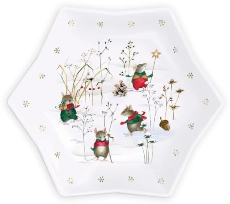 Grätz Verlag, Gebäckteller, Weihnachten, Weihnachtsgeschirr, Wintermäuse